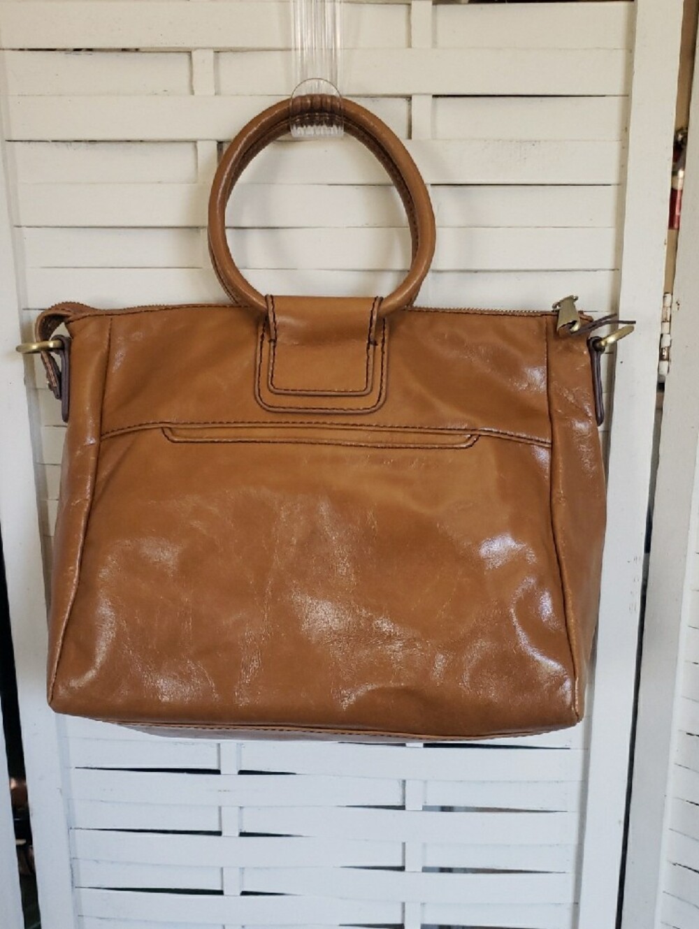 HOBO Tan Leather Top-Handle Satchel - Picture 5 of 6